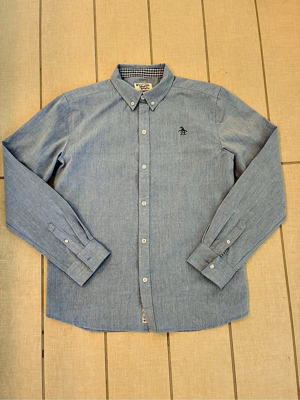 Boy’s Penguin Original Penguin button-down shirt Cotton Button-Down Blue XL Like
